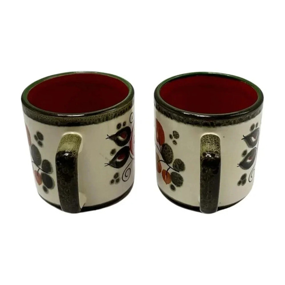 Schramberger Tyrol Lot  2 Coffee Mugs Full Size Art Pottery Germany - Picture 6 of 9